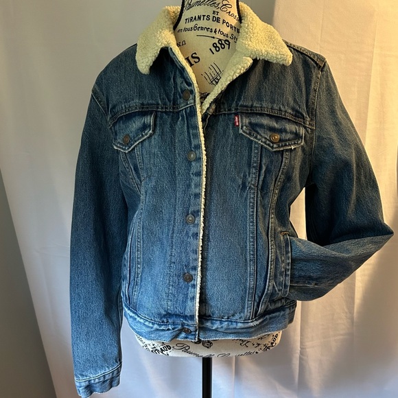 Levi's Jackets & Blazers - Levi's Blue Sherpa Lined Jean Jacket for Women
